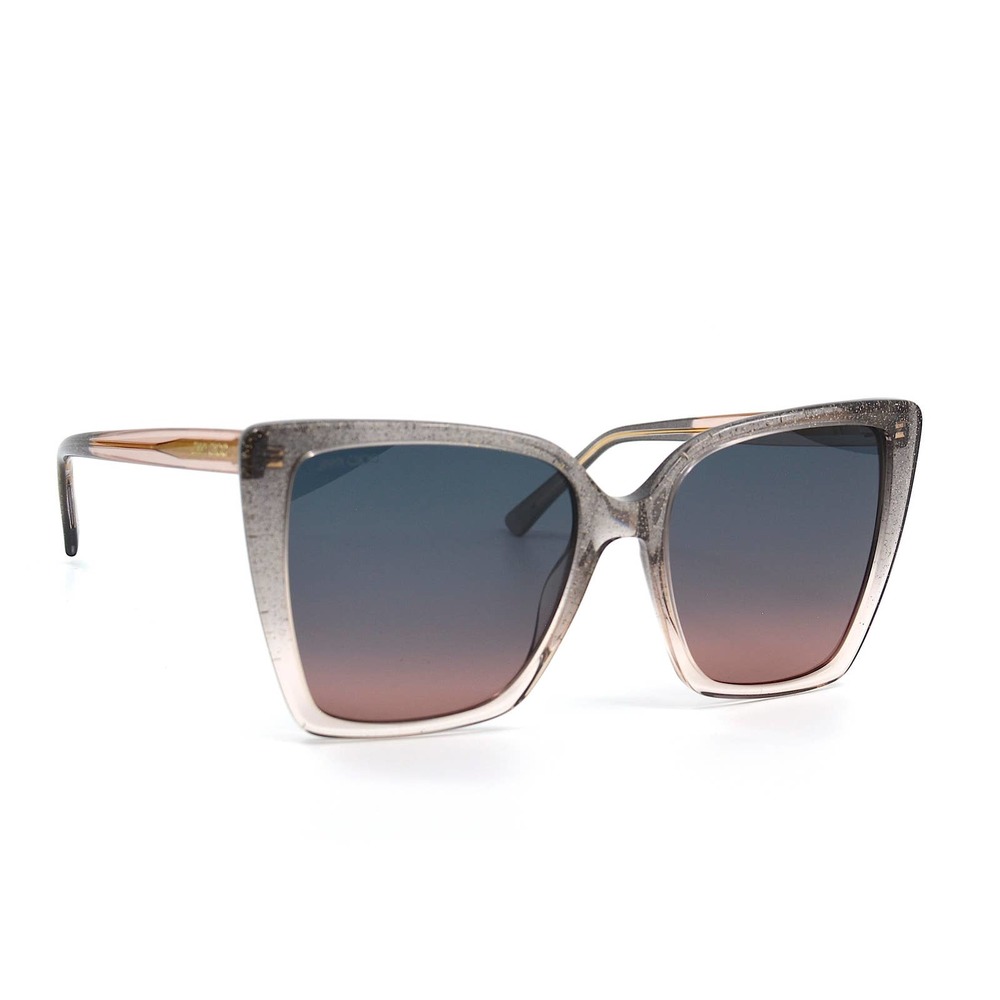 JIMMY CHOO LESSIE/S HUDE GLITTER GREY WOMEN'S SUNGLASSES - Picture 2 of 14